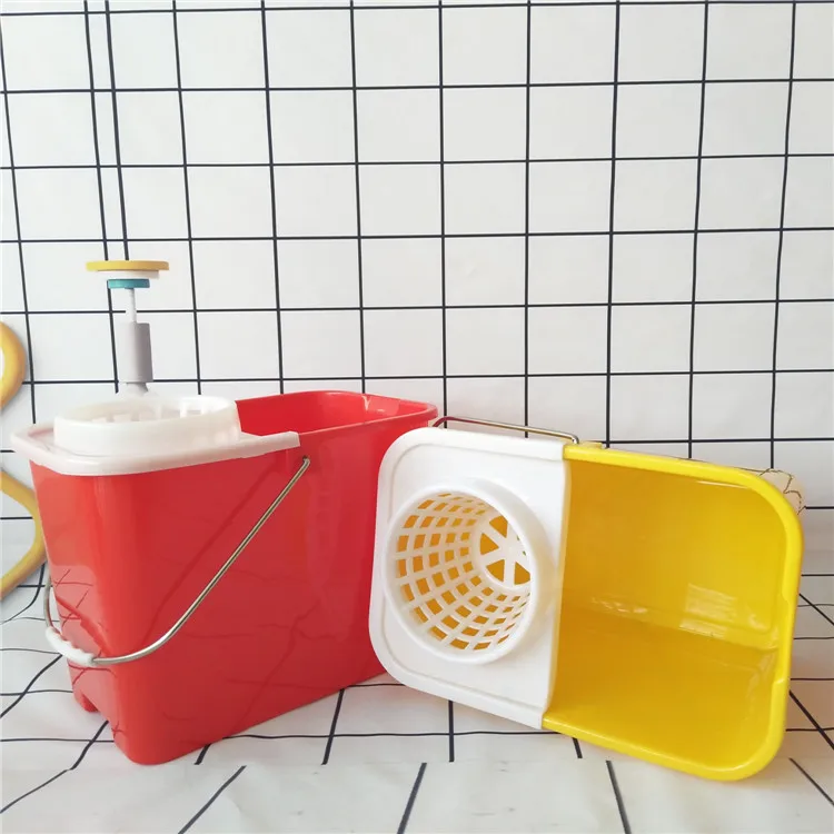 Plastic supplies manufacturer furniture supplies Wholesale Cleaning Floors Side-Press Mop Bucket With Handle