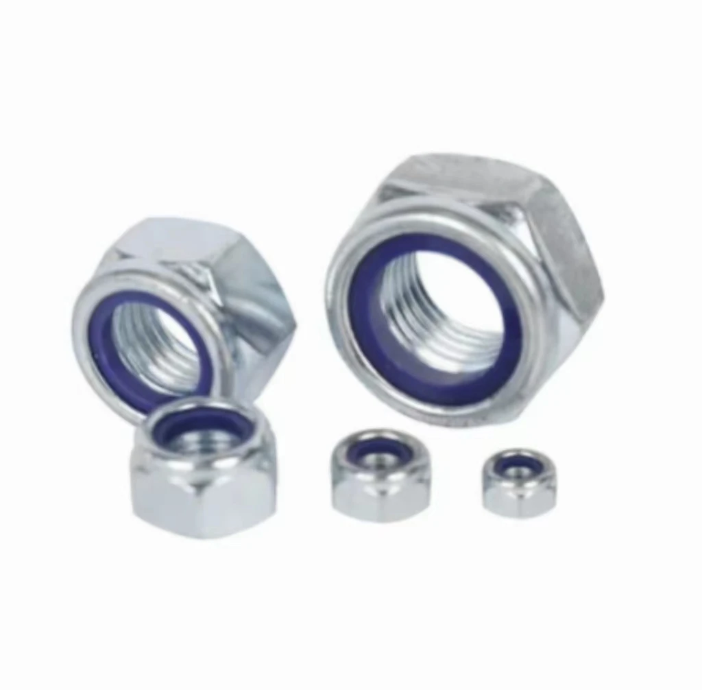 DIN 985 DIN 982 Nylon Insert Lock Nut white/Blue galvanized Plated Selflock Nut