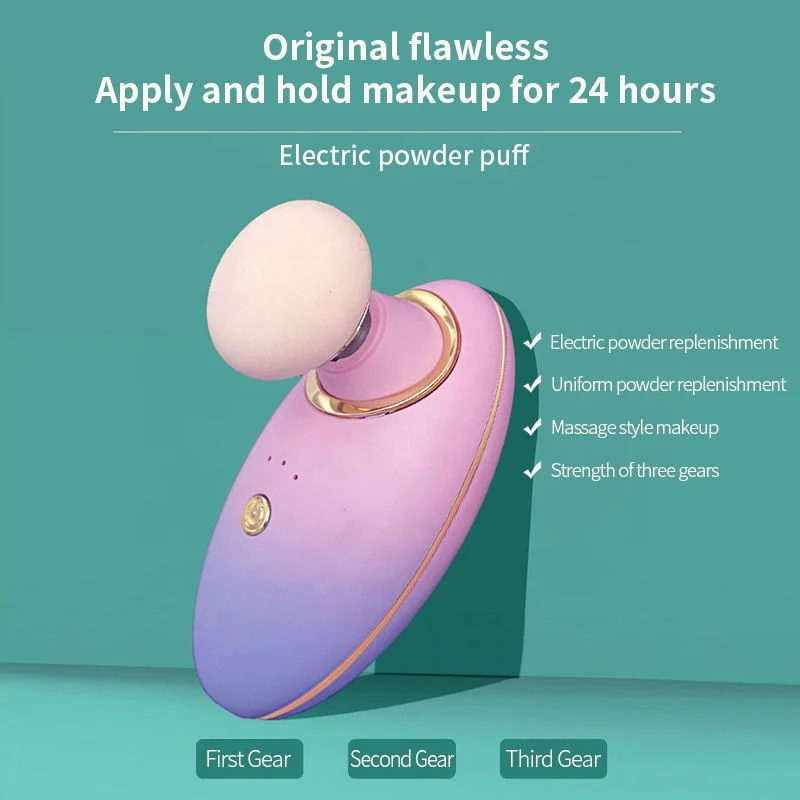 Automatic Rotating Makeup instrument Electric Makeup Sponge Foundation Applicator Vibrating Makeup Blender Puff for BB/CC