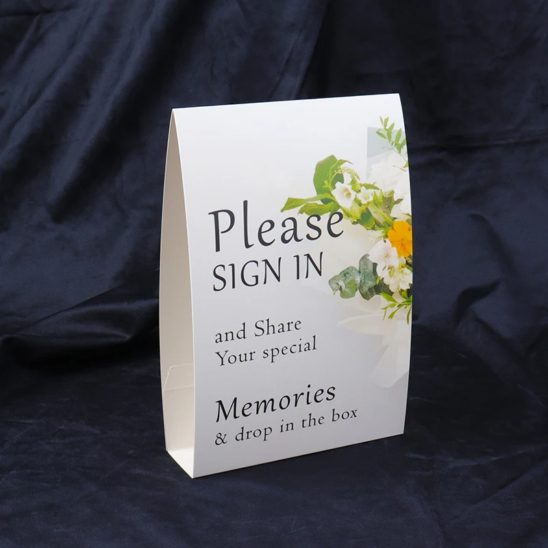 Custom Printing Cover In Loving Memorials Books Funeral Guest Book Sets with Memory Table Card