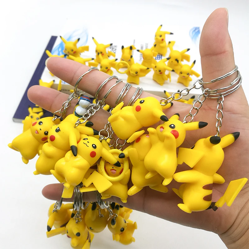 Poke-mons Capsule Gashapon Toy Doll Various PIKACHU DIY Keychains Bag Pendants Figurine Children Christmas Gifts