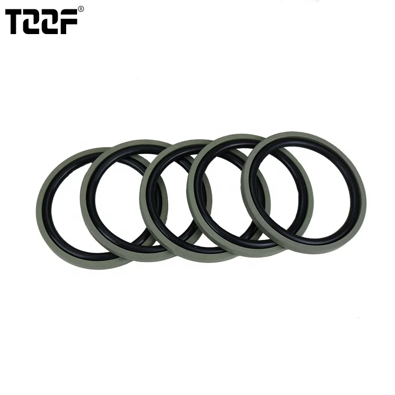 Brown SPGO - PTFE Hydraulic Piston Seal with NBR/FKM O-Ring height 4.2mm