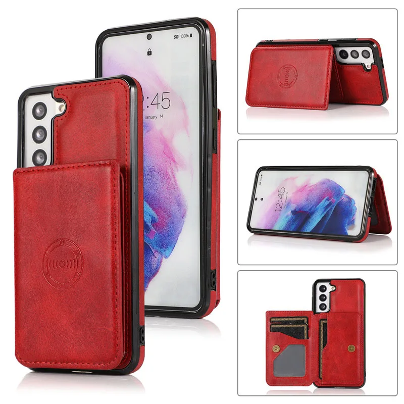 Hot selling leather card cover android cell phone case for Samsung Galaxy S22 plus ultra