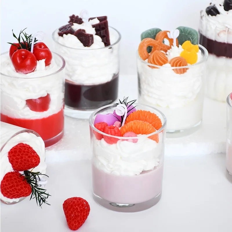 Exquisite Custom Unique Dessert Shaped diy Scented Candle custom
