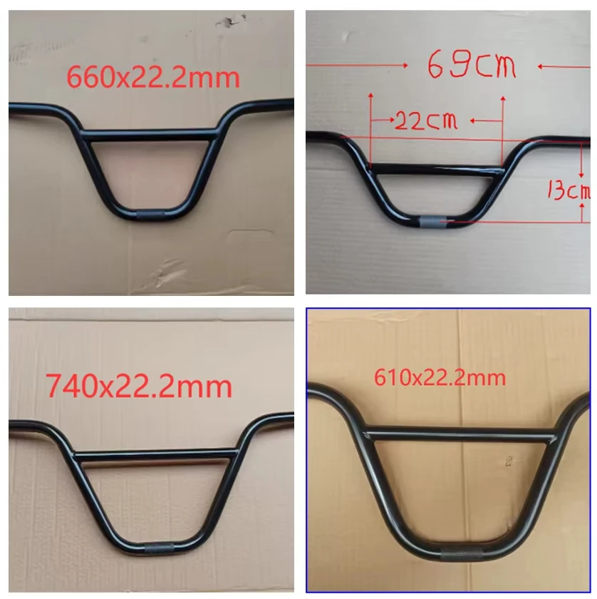 Bmx Handlebar CP Carbon Fiber 22.2mm 20 - 22.5mm 501 - 600mm 30pcs BMX Bicycle Parts Bike Handle Bar Steel Freestyle Handle Bar
