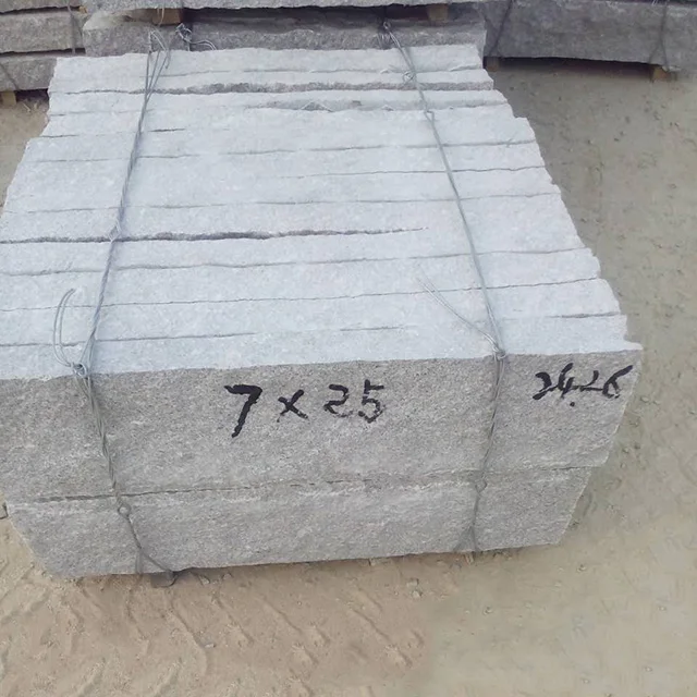 Hot Sale Cheap Light Grey Granite Kerbstone Driveway Natural Paving Stone G603 Garden Paving Curbstone outdoor