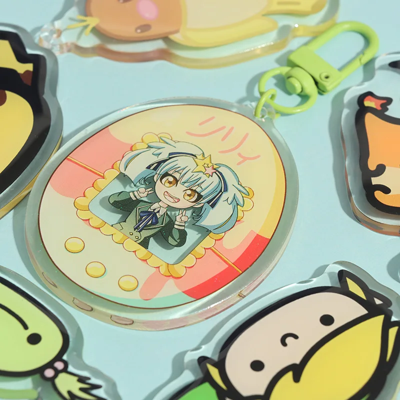 Vigreat Factory Made Custom Double Sided Printed Glitter Holographic Keychains Logo Printed Promotional Acrylic Keychain