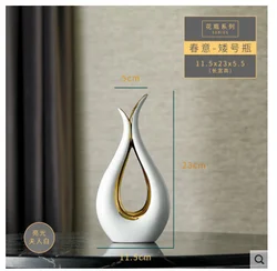 high quality living room tabletop unique white luxury christmas home decor ceramic vase for home decoration