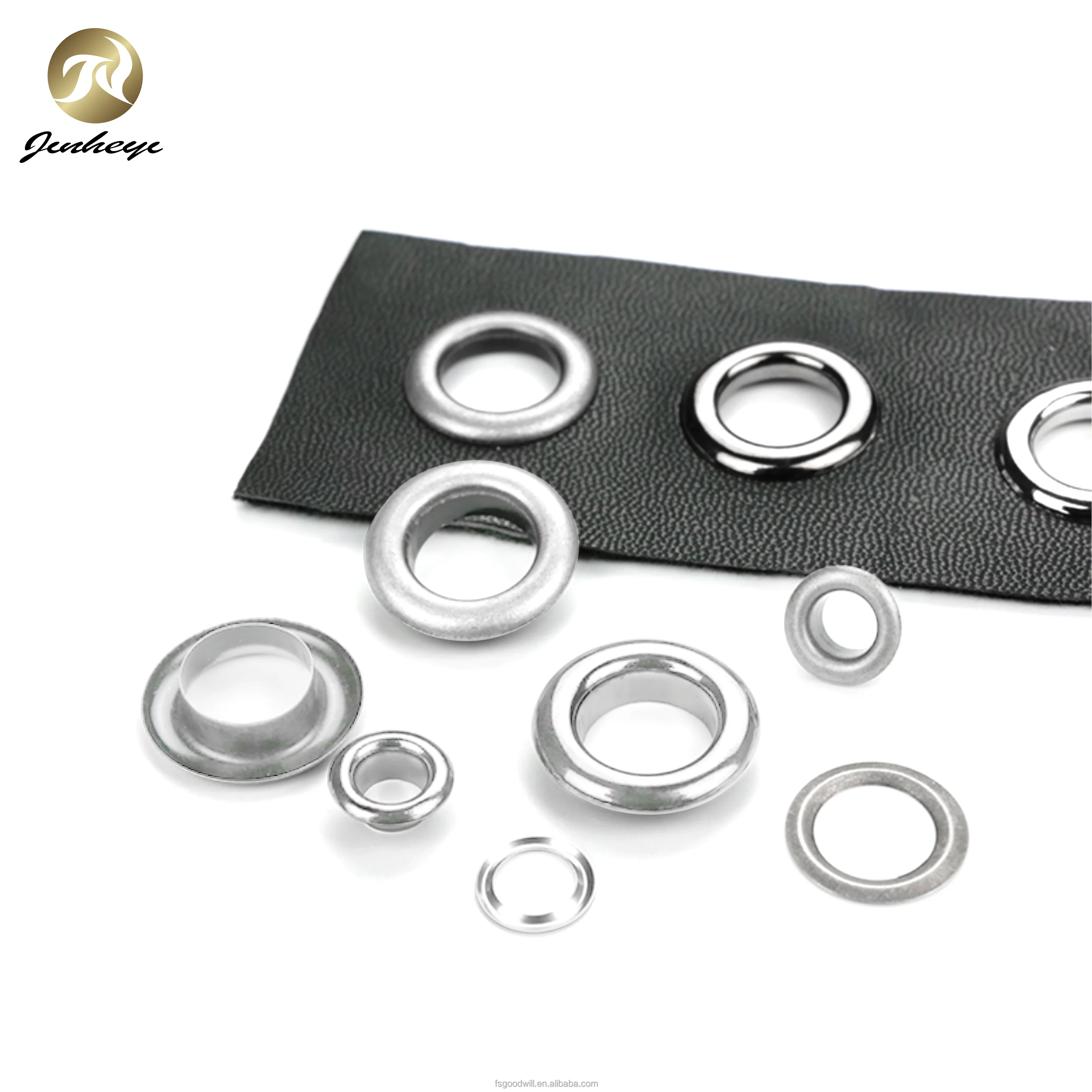 All Size 1.5-40 MM Inner Size Metal Eyelets Brass Material Eyelets Silver Color For Leather Belt Shoe Clothing