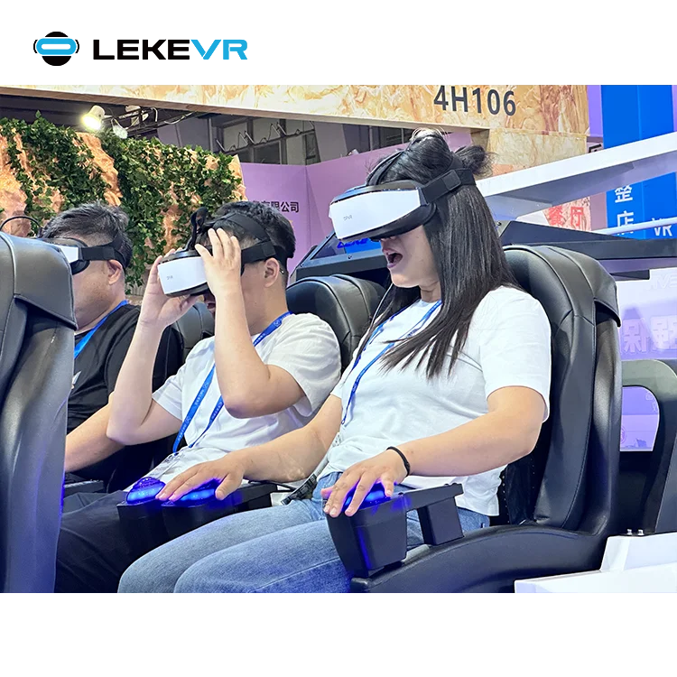 LEKE VR Idoor Amusement Park 6 Seats Rides Virtual Reality Game Chair Cinema Simulator Machine 9D VR