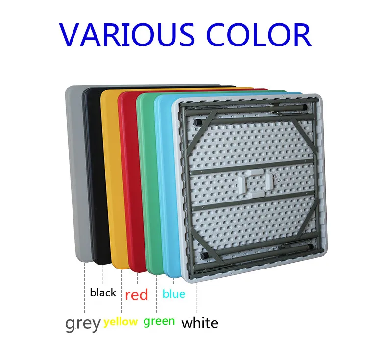 Hotsale 10 People Outdoor Banquet Table Plastic Round Folding Table Chair Table For Wedding Party