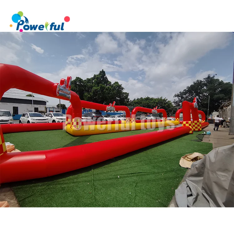 High quality PVC material inflatable race car track bumper track sport game track  barrier for sale