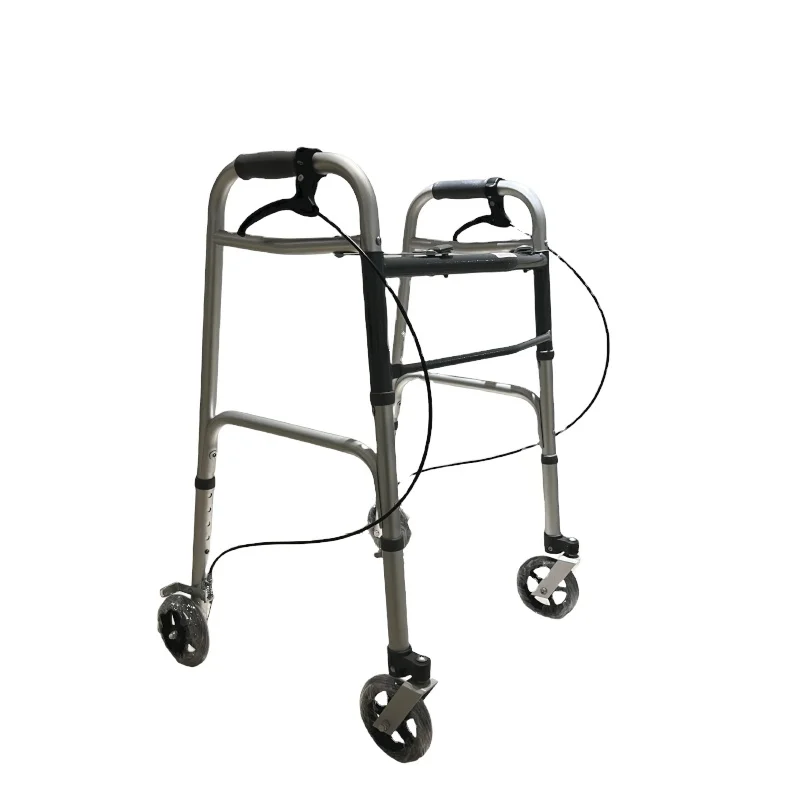 WA252 Junior Light Weight Walker Folding Walking Aid Economic Walker Anodized Aluminum Walker Rollator For Disabled