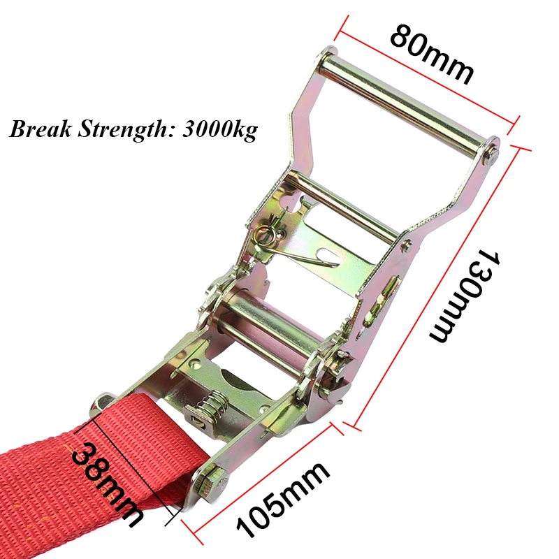 Горячая Распродажа, металлическая трещоточная Пряжка 1,5 дюйма 3000 кг для завязывания ремня со стальной ручкой