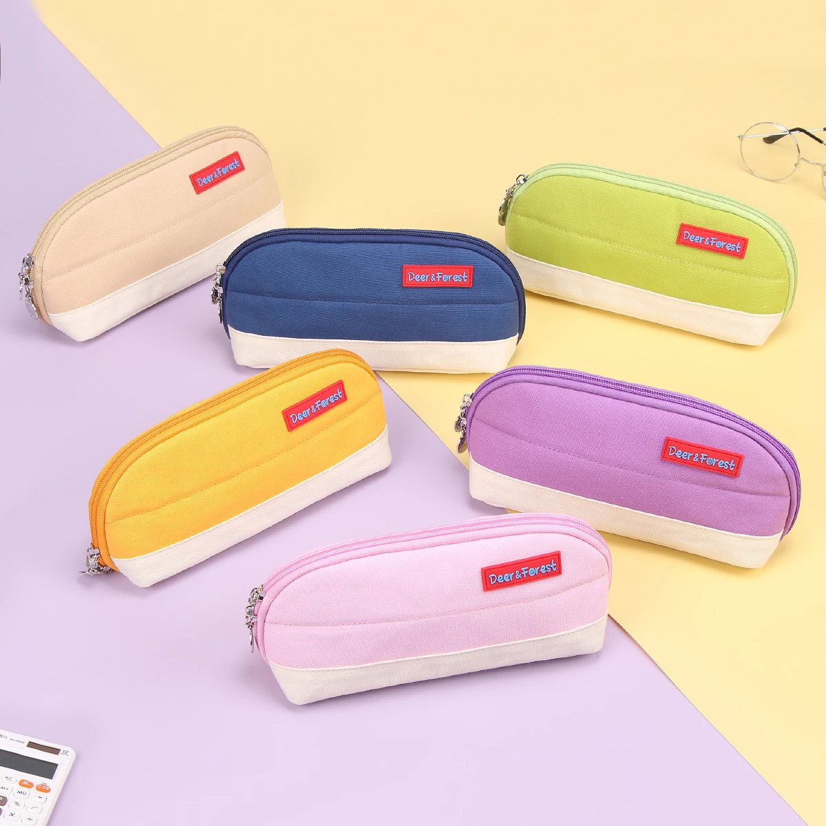 Large Storage Pencil Pen Case Bag with Zipper Office College School Pen Bag Travel Holder Stationery Bag Pencil Pouch Coin Pouch