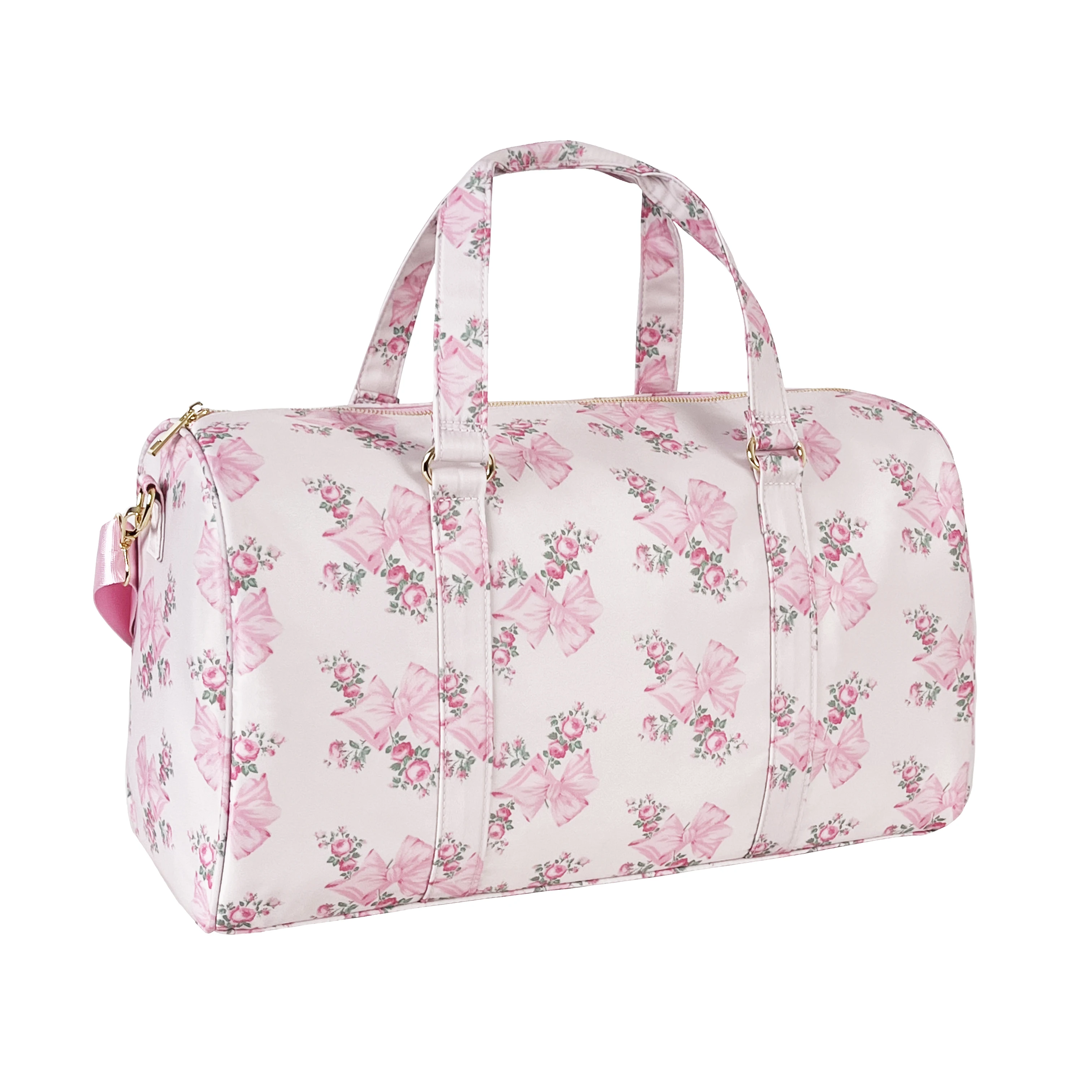 NEW design Lady Flower print Luxury Durable Waterproof Nylon Tote Bag  crossbody Travel Luggage Bag Women travel Duffel Bag