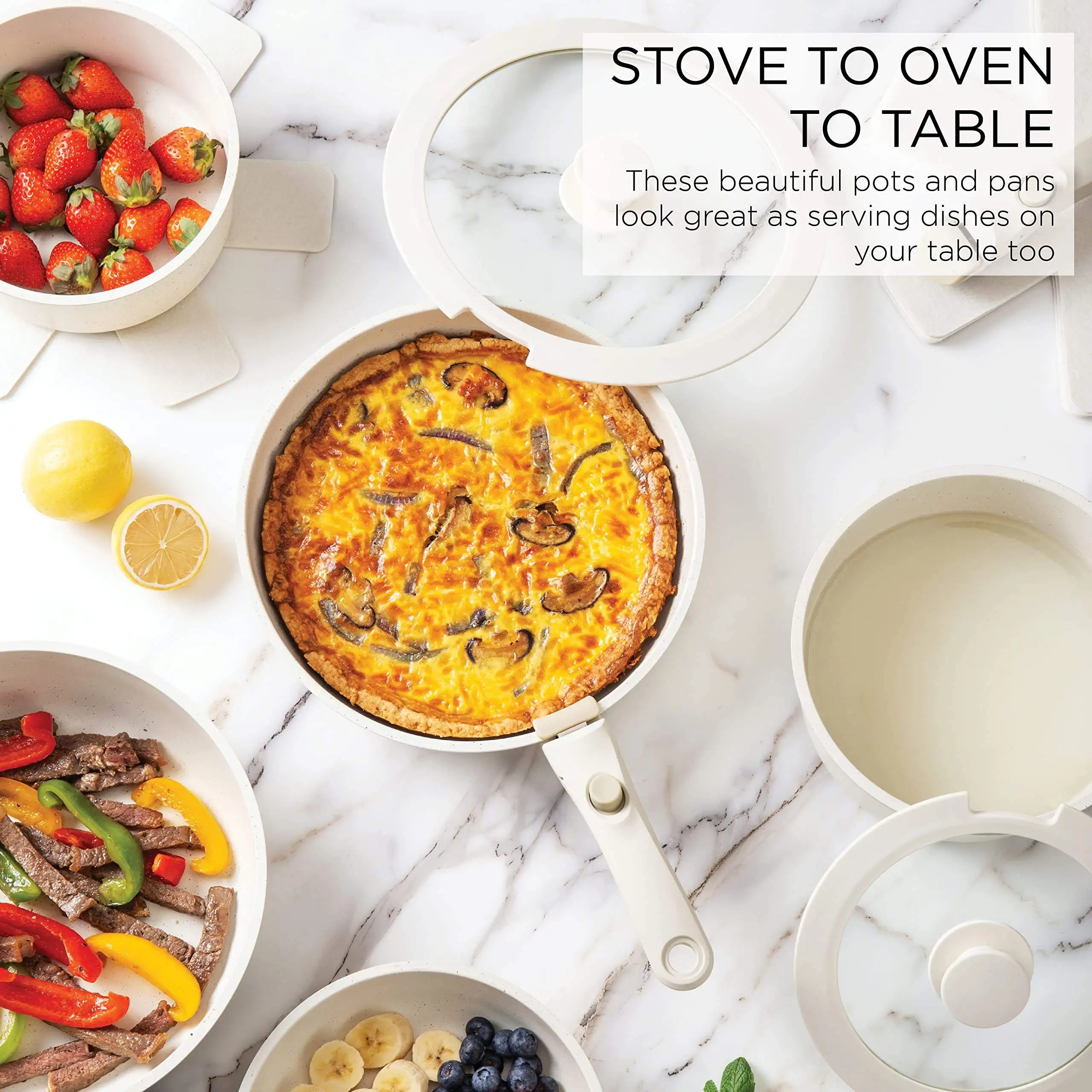 Kitchen 13 Piece Pots And Pans Set Oven Safe Nonstick Kitchen Cookware With Removable Handle