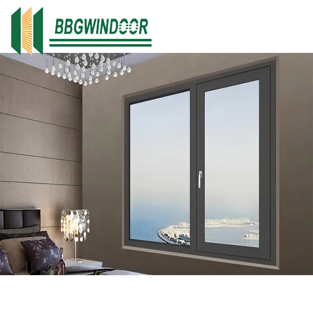 Lukliving Customizable Double Glazed Hurricane Impact Aluminum Egress Best Casement Window Cost with blinds