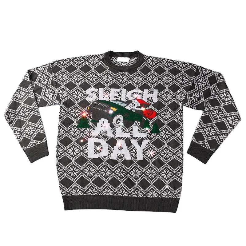 2022 new style LED Light Promotion Festival  Christmas Unisex Ugly Christmas Jumper pullover Sweater