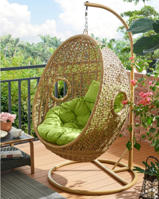 Best-selling china manufacture quality rattan hanging chair double hanging egg chair hanging chair