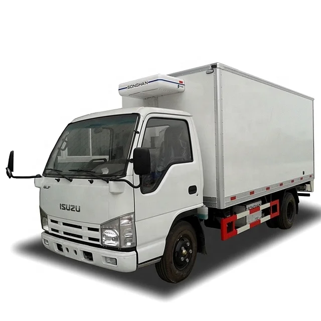 Japanese brand 5 Tons isuzu Freezer Truck 4.2 meters Fish Meat Transport Refrigerator Box Truck