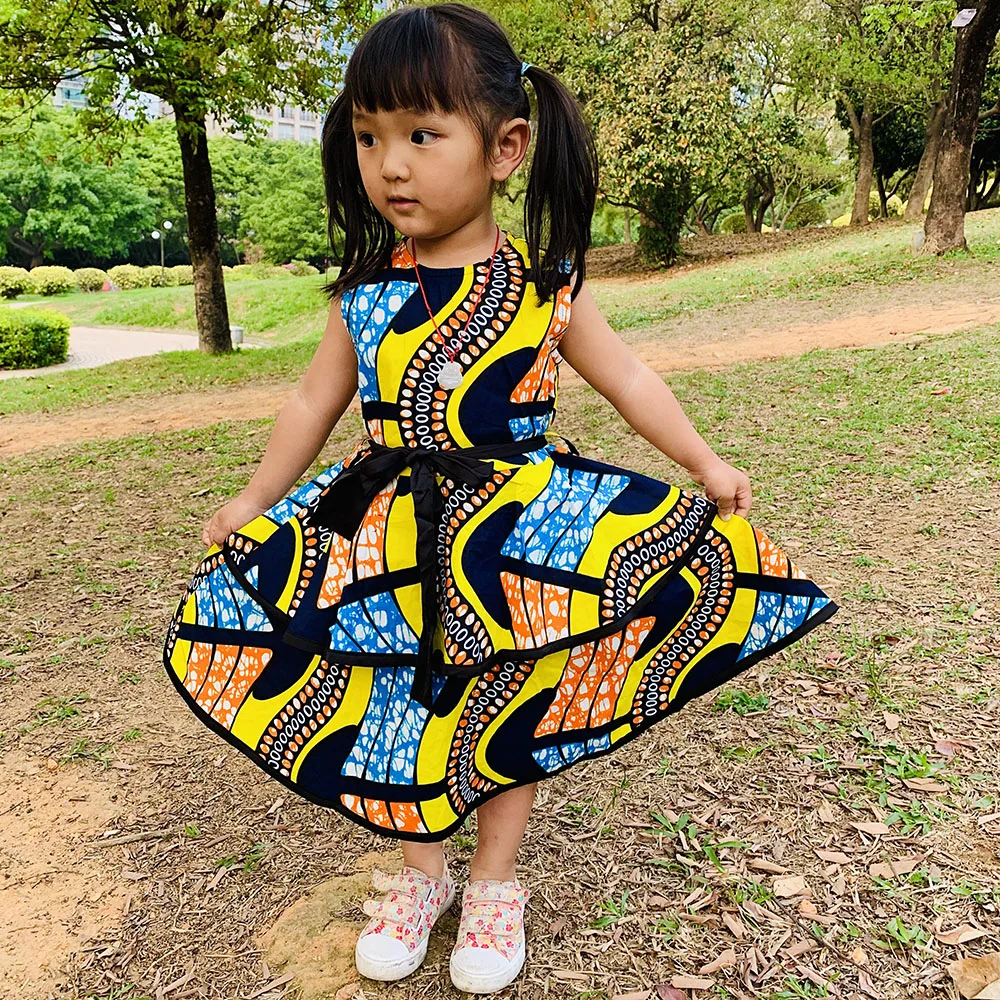Custom kids clothing manufacturers fashion African style dress for baby girl kids clothing