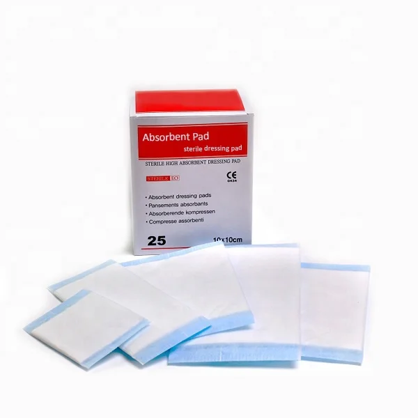 sterile absorbent pad 10x10cm