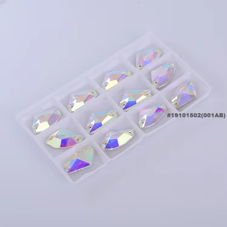 YIZE wholesale galactic cut 9x14mm sew on ab rhinestones multiple size rhinestones sew-on crystal rhinestones for clothes