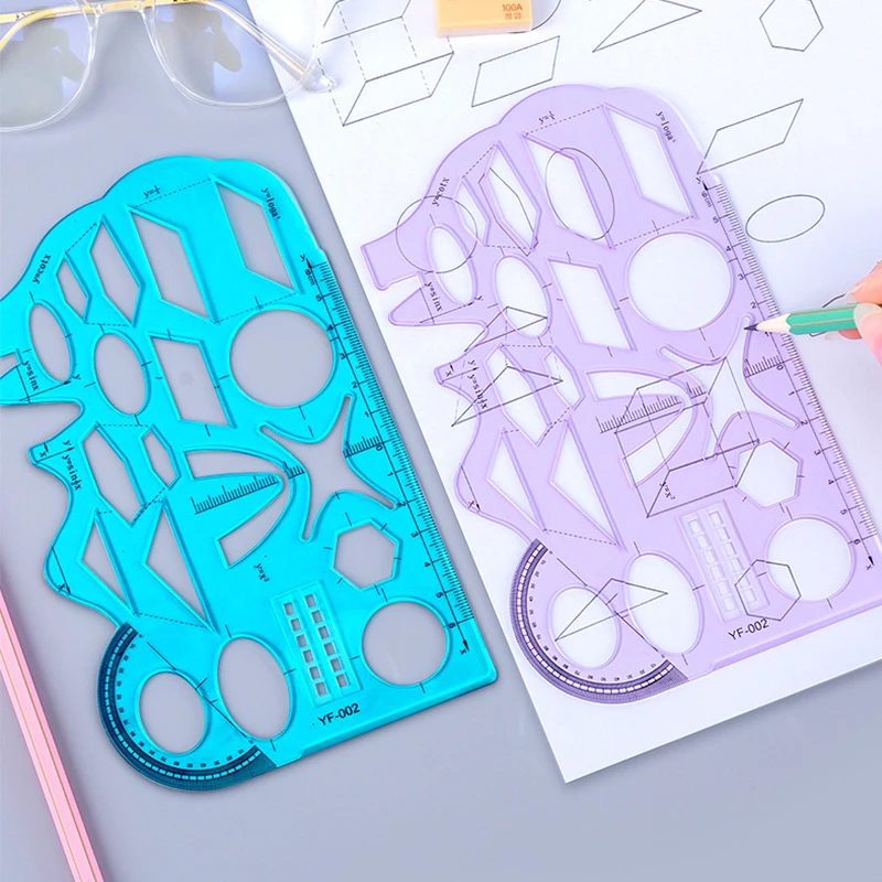 Многофункциональная Геометрическая функция графическая обучающая линейка для быстрого рисования гибкая