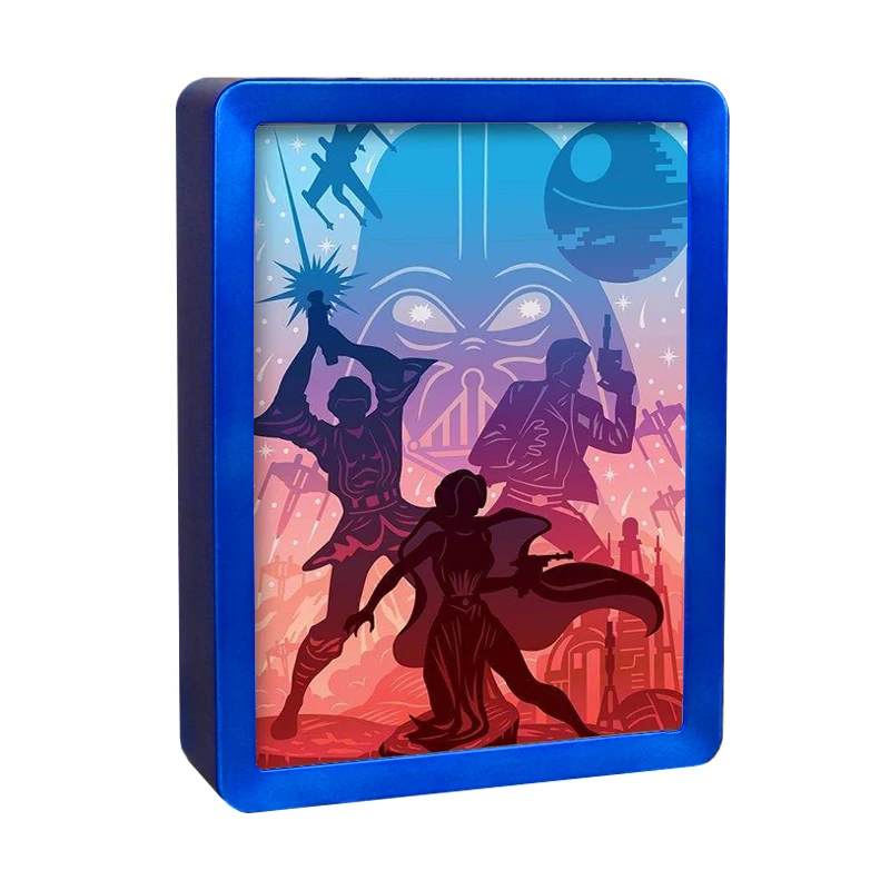 Movie Light Box Luxury Home Decoration UBS LED Lamp ABS Frame Rectangular Star War Style 3D Paper Cut Art Gift Items
