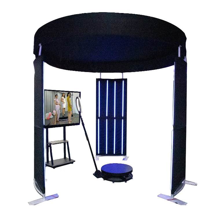 
8ft 10ft 360 Photo Booth LED Light Background Photography Enclosure Backdrop 