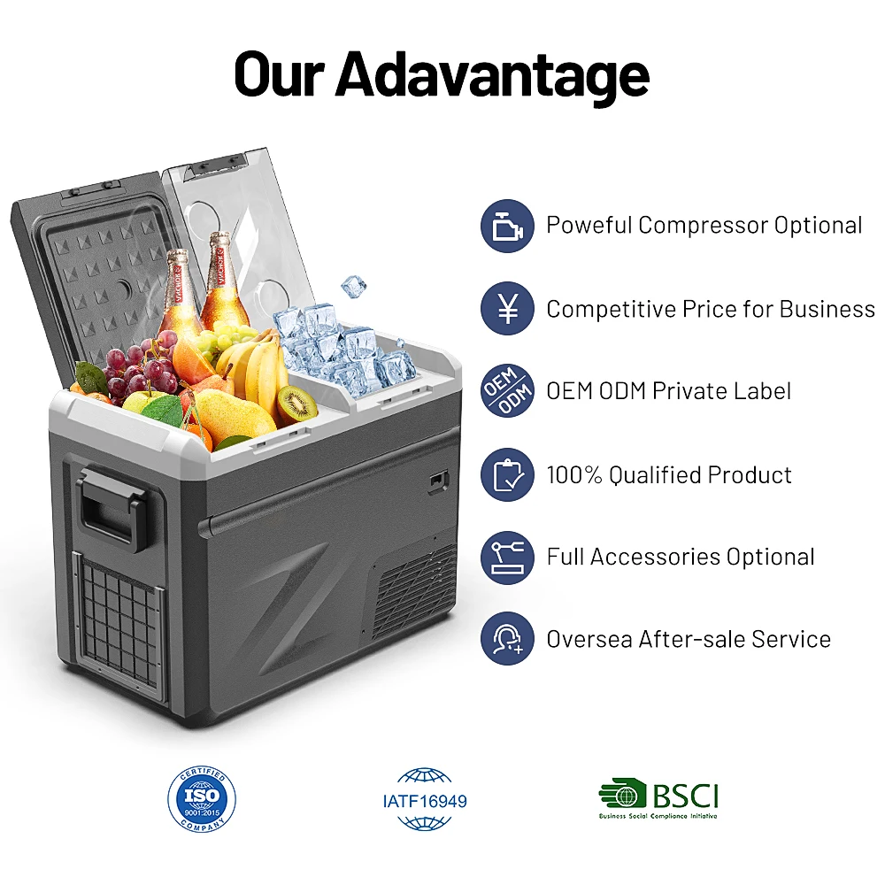 IC36 alpicool 12v car refrigerator DC Compressor outdoor Fridge freezer for car camping Portable Mini electric ice maker 3 in 1