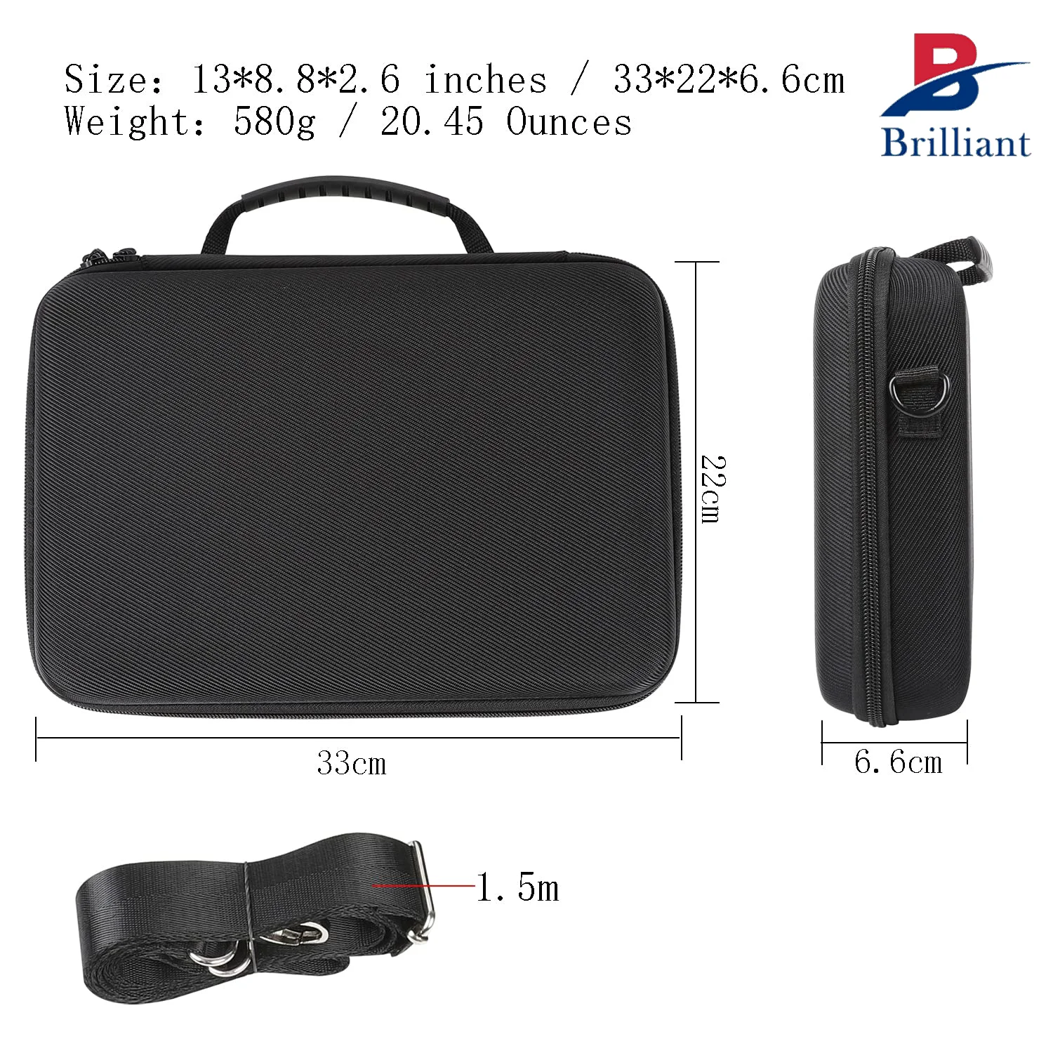 Brilliant Custom Large Carrying Waterproof Case for GoPro 12/11/10/9 Camera Hard Shell Bag with EVA Liner for GoPro hero 10