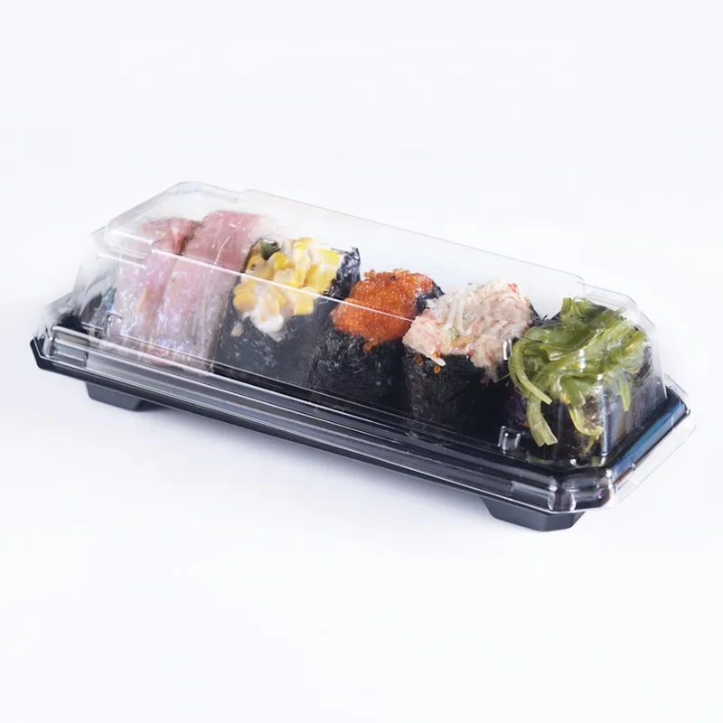 Wholesale Cheap Price Sushi Takeaway Packaging Disposable Food Tray Sushi Container Plastic Sushi Trays With Lid