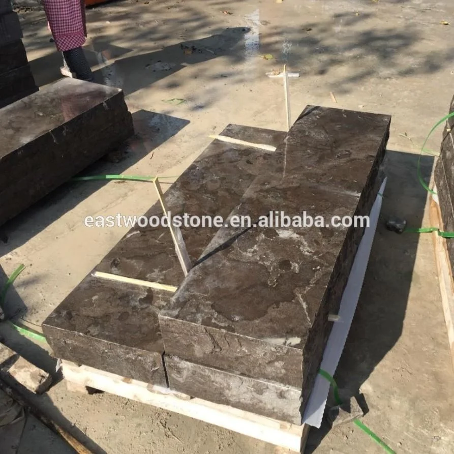 Chinese bluestone limestone Acid Finish Step for Outdoor Usage