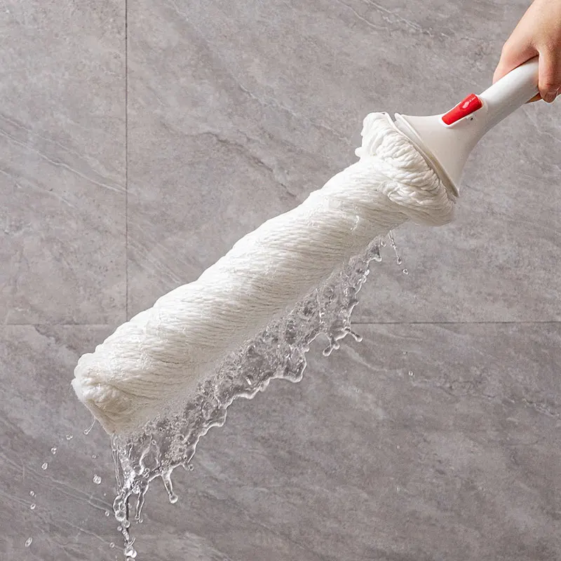 Wholesale Cheap Stainless Steel telescopic Rod Hands Free rotary 360 round spin Cotton Twist Mop for floor house cleaning