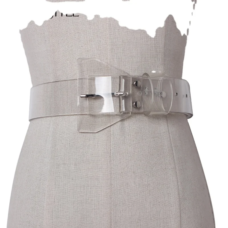 CHICEVER Made of Genuine Plastic Wild PVC Transparent 2021 Decorative Woman  Belt