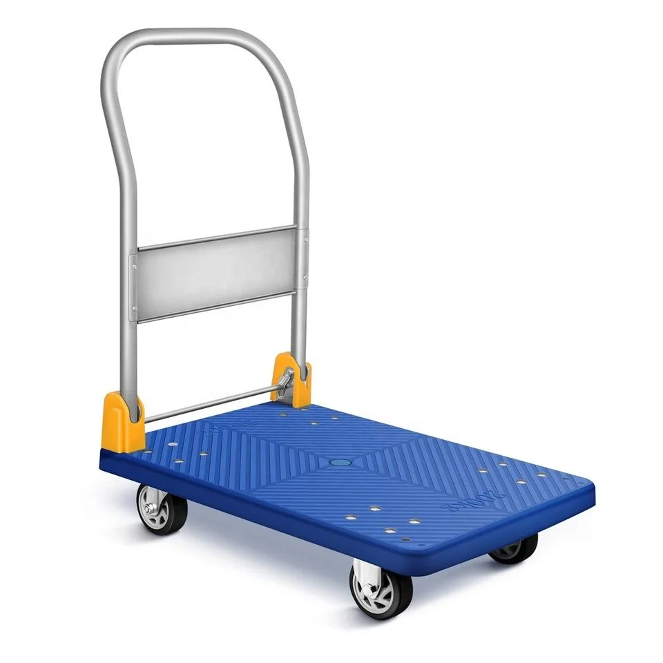 Tool Platform Trolley Heavy Duty 200KG One Hand Folding Truck Cart with Mute Wheels