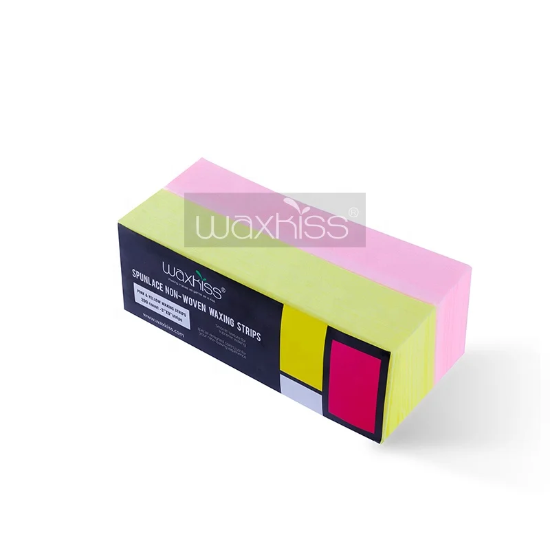 OEM organic disposable wax strips Professional Depilatory Cartridge Paper 100pcs/bag Nonwoven Wax Strips  90gsm