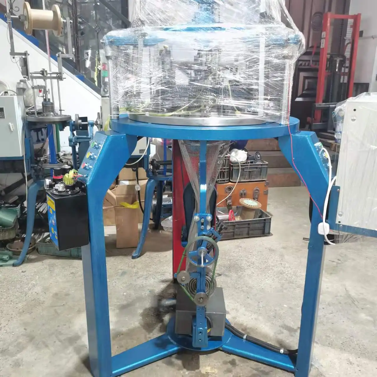 Metal Wire knitting machine wire mesh circular weaving machines with 6 lines for demister pad