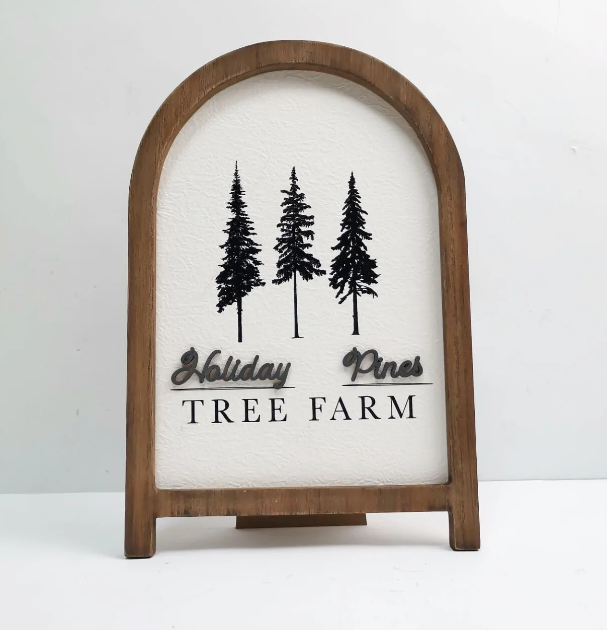 Wood Frame Table Top Decor Printed Paper Christmas Decor With Easel