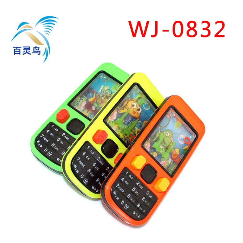 Hot sell Promotional Small Mobile Phone Shaped Plastic Water Ring Machine Game Kids Toys