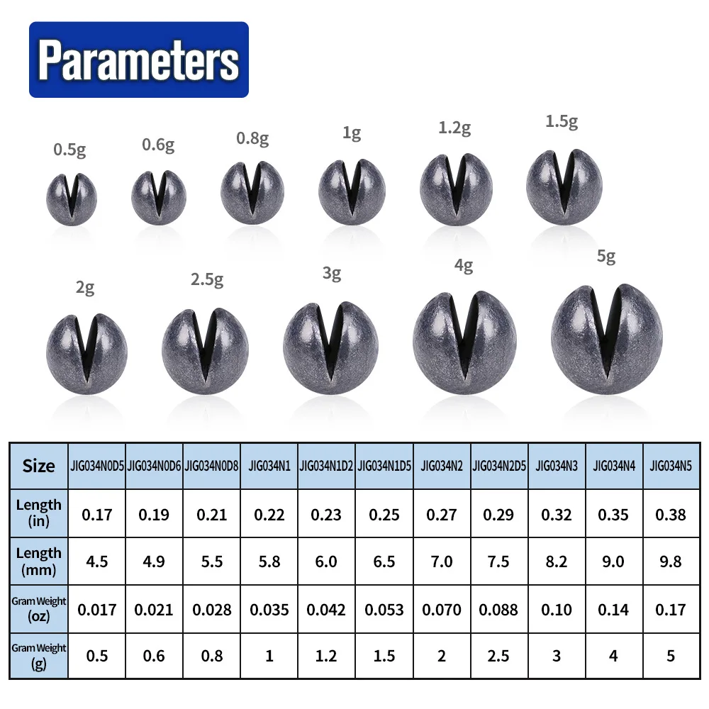 Oem 0.5g -5g Fishing Weights Lead Beads Round Lead Split Shot Fishing Sinkers