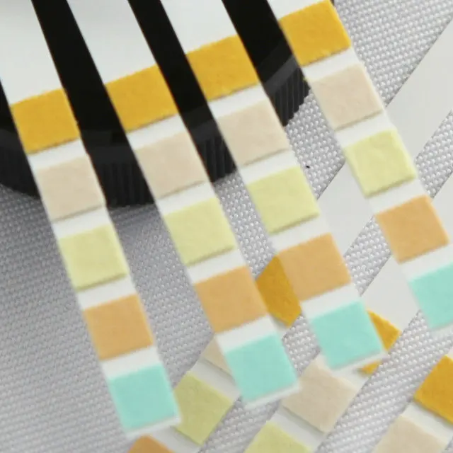 Bld/Ket/Glu/PRO/pH Urine Test Strips 100 Pieces/barrel - 5 Parameters Reagent Strip for Urinalysis