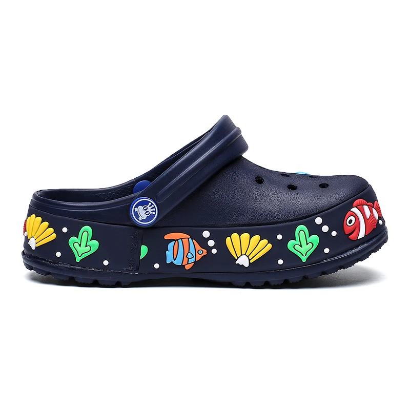Cute EVA clogs kids casual garden shoes non-slip Thick bottom beach sandals  for boys girls baby