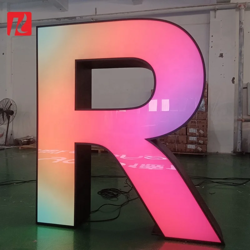 Kexian Custom Standing Sign LED RGB Giant 3D Letter Outdoor Light up Big Letters 3ft 4ft 5ft LED Large Alphabet Letters