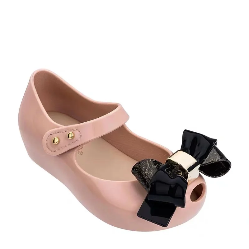  Летние босоножки из прозрачного пластика; Изготовленный на заказ Мини Melissa; Прозрачная обувь; Сандалии в стиле принцессы для маленьких девочек; Обувь детей новые модные вечерние