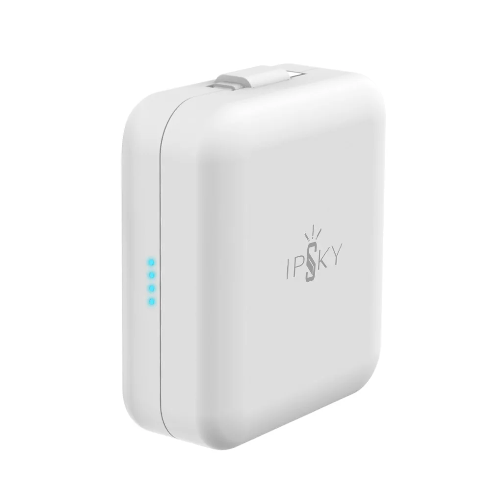 
IPSKY wholesale Portable mobile charger power bank 5000mah retractable powerbank 