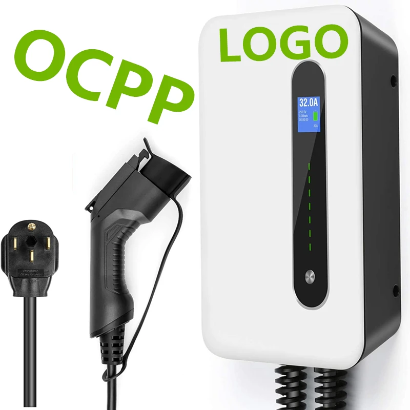  EV зарядная станция OCPP 1.6J шлюз coche Электрический зарядный кабель 7 кВт Бытовая AC для