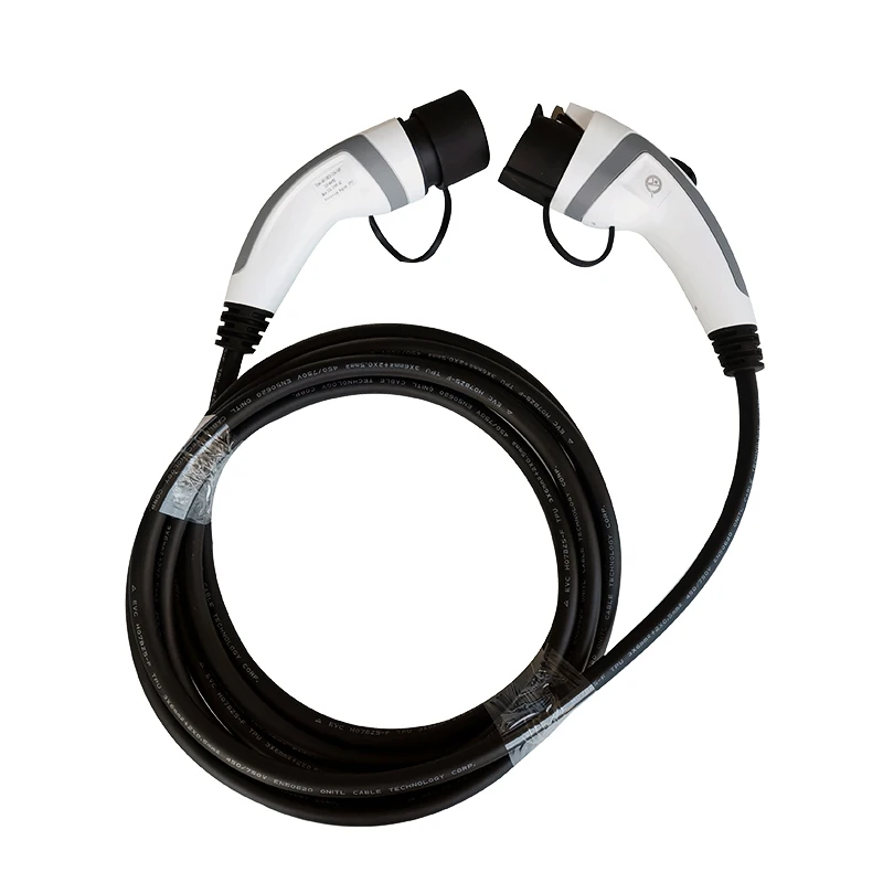 Dual Cable Retractor EV Charging Cable Type 1 To Type 2 Electric Vehicle Charger EV Car Home